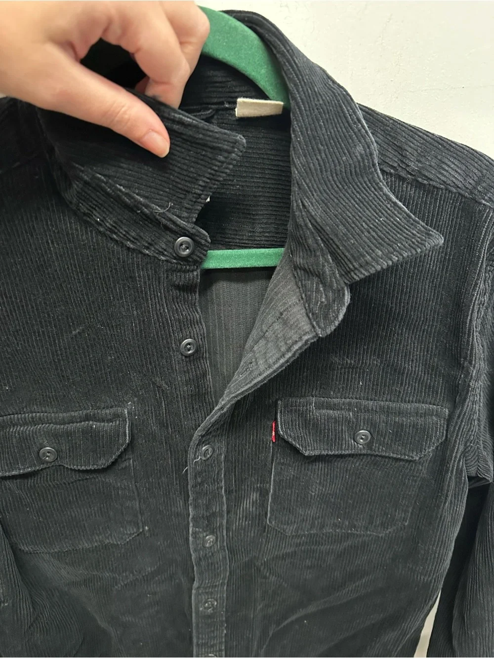 Levi’s men’s Jackson Worker Overshirt black corduroy shacket medium